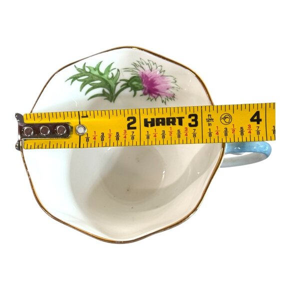Vintage Foley Teacup and Saucer Glengarry Thistle Pattern Bone China England - Picture 6 of 14